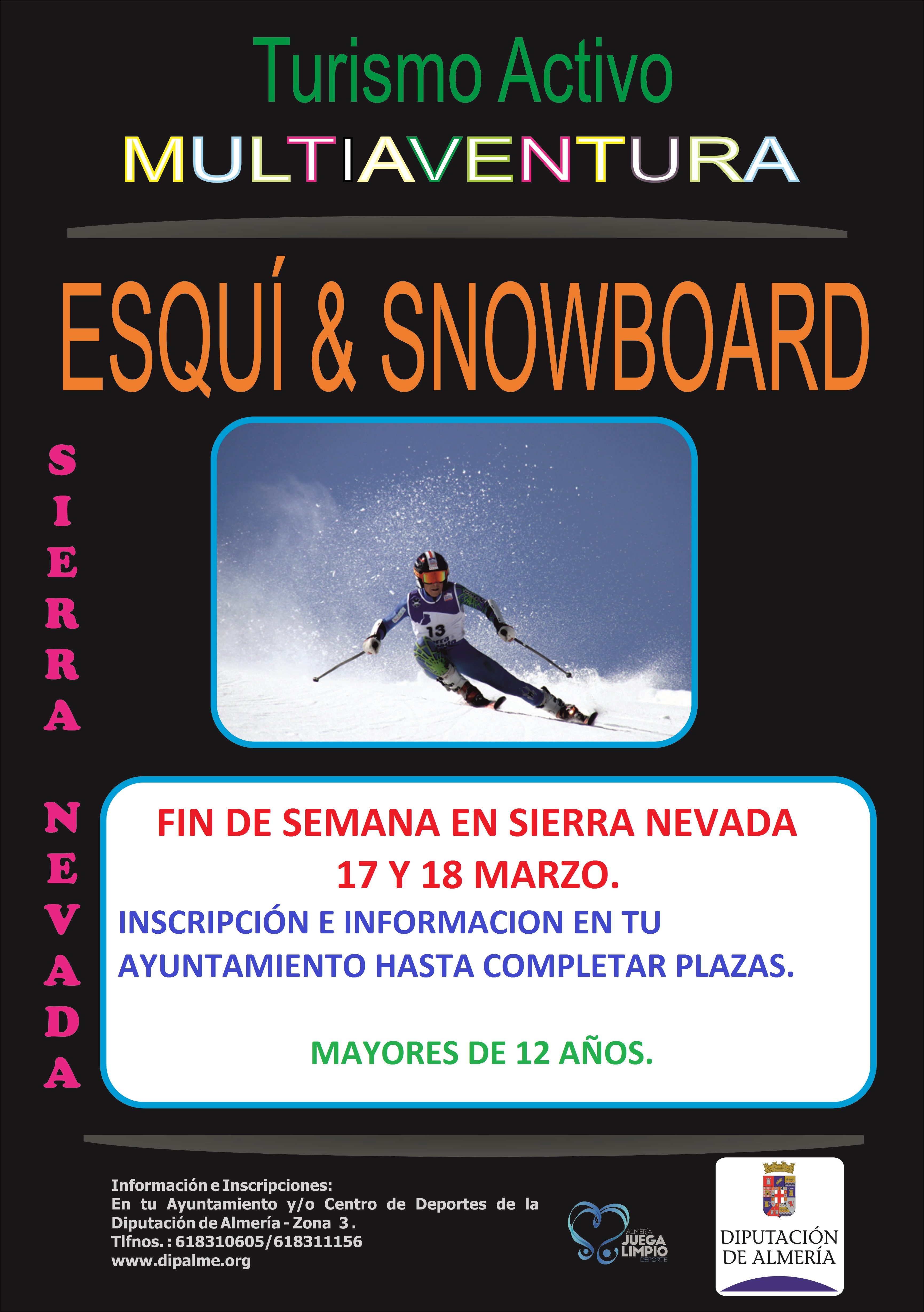Fin de semana de esquí y 'snowboard' en Sierra Nevada